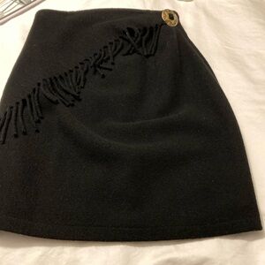 Fabulous Mag Deline cashmere & wool fringe pencil skirt – French